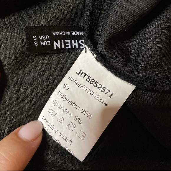 Shein One Shoulder Lace Top - Picture 6 of 6